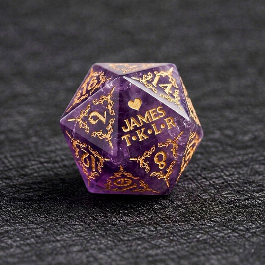 Custom Father's Day D20 Dice – Personalized RPG Gift