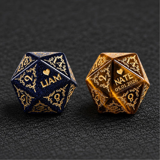Custom Dad’s Party Set D20 Dice – Personalized Father’s Day Gift