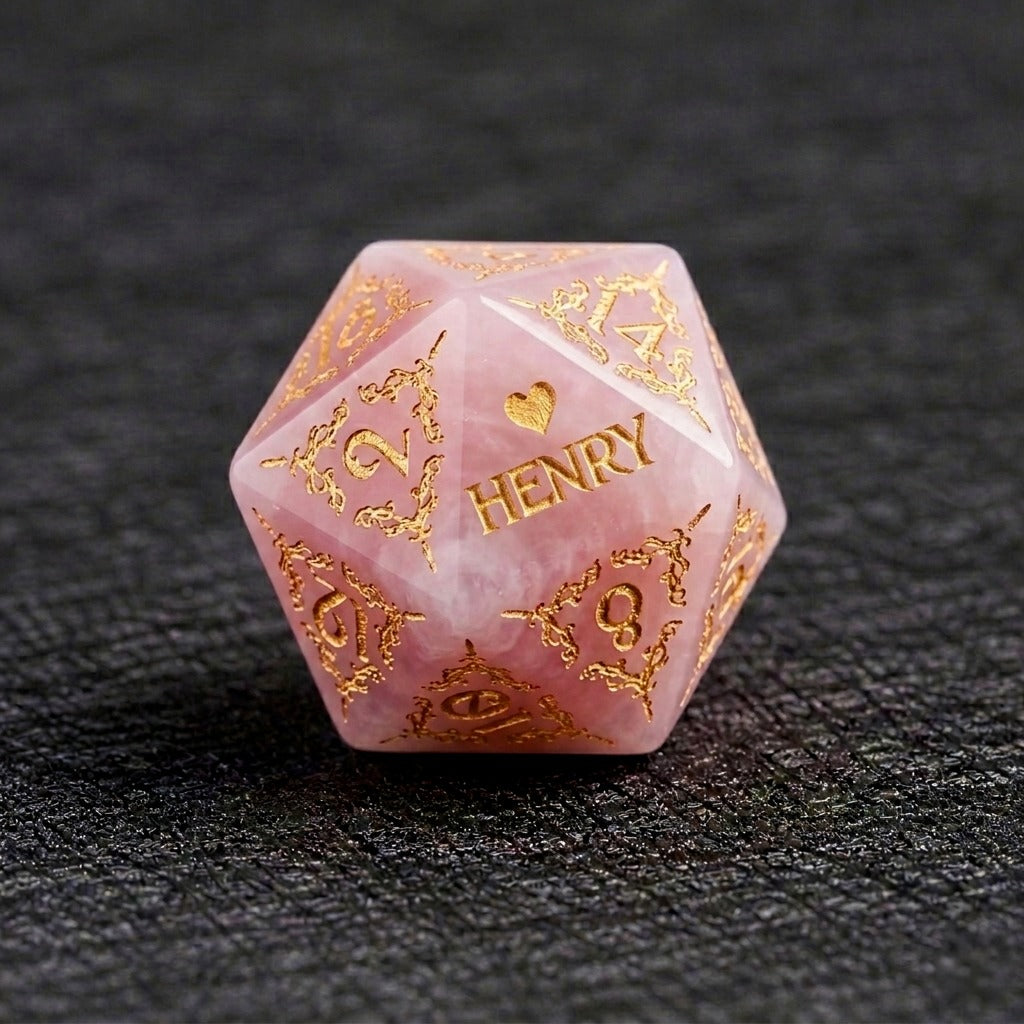 Custom Father's Day D20 Dice – Personalized RPG Gift