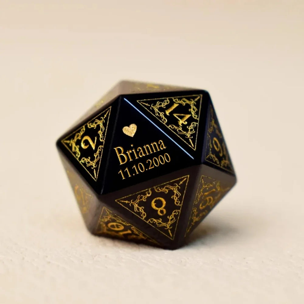 Custom Birthday D20 Dice – Personalized RPG Gift