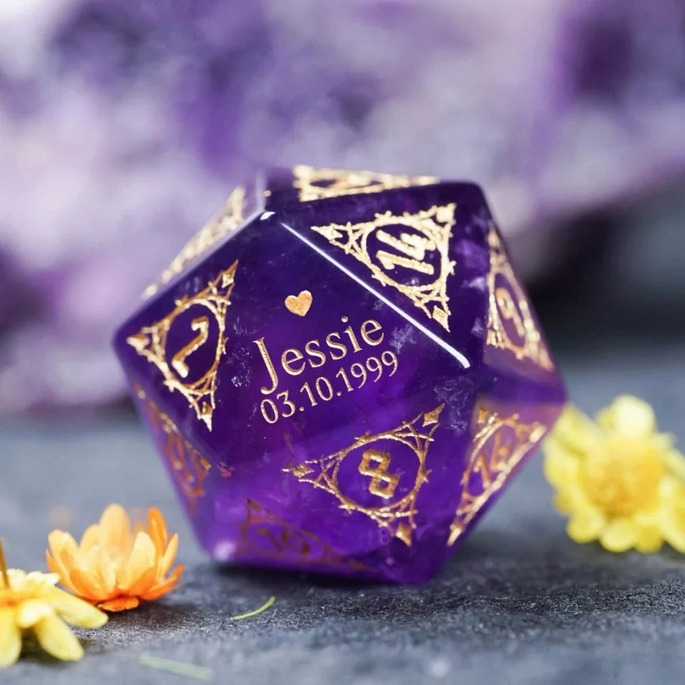 Custom Birthday D20 Dice – Personalized RPG Gift