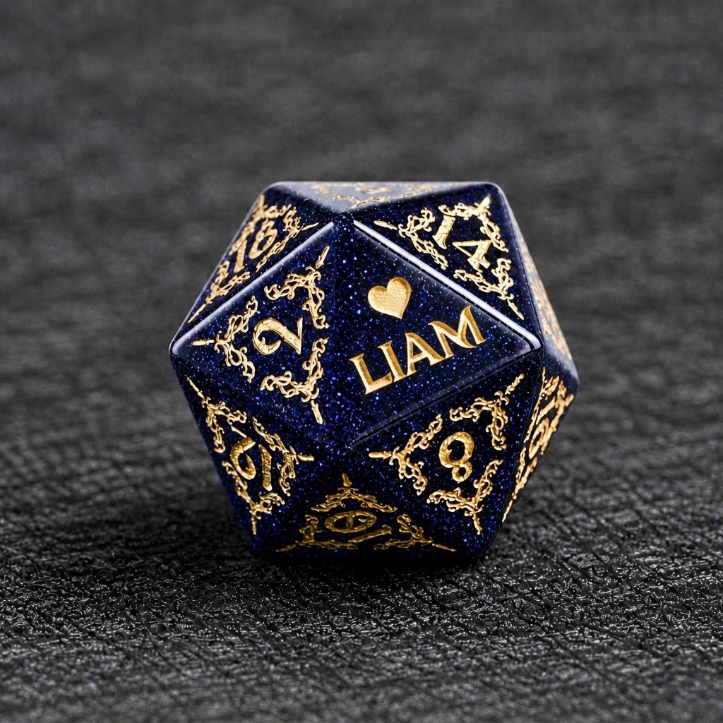 Custom Dad’s Party Set D20 Dice – Personalized Father’s Day Gift