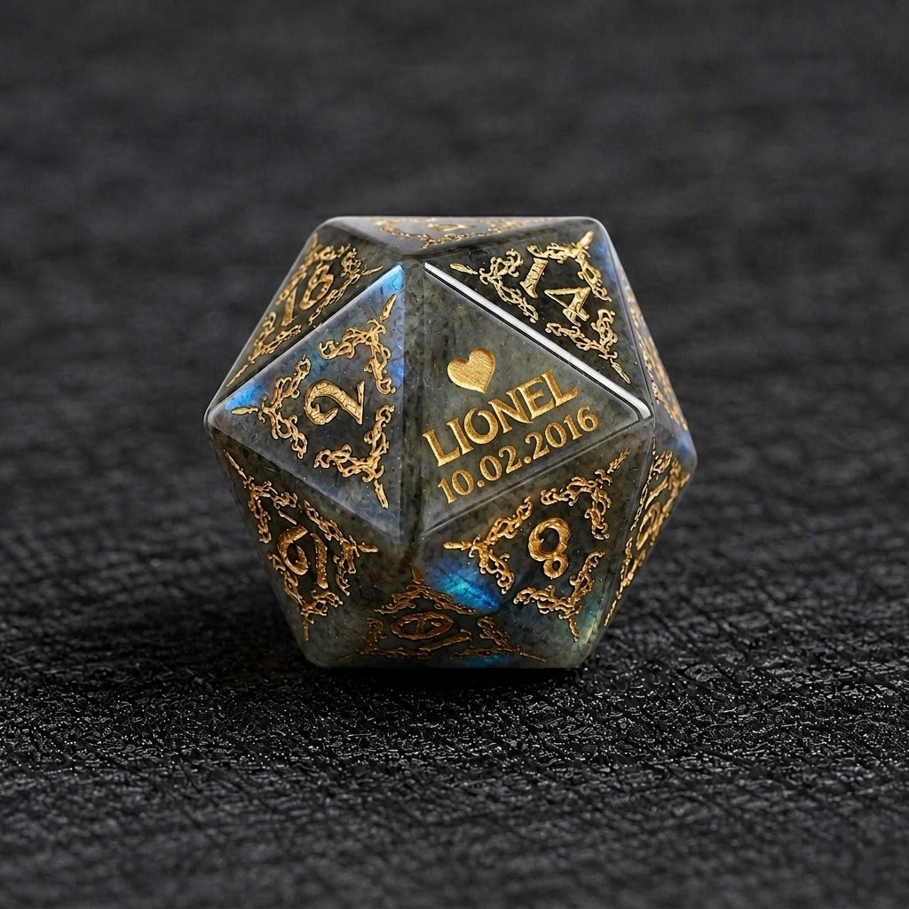 Custom Father's Day D20 Dice – Personalized RPG Gift