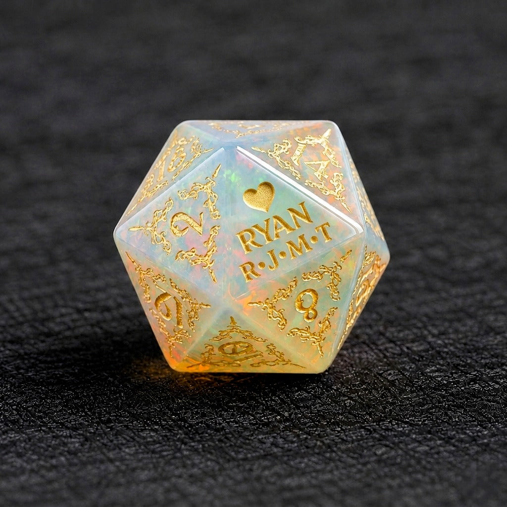 Custom Dad’s Party Set D20 Dice – Personalized Father’s Day Gift