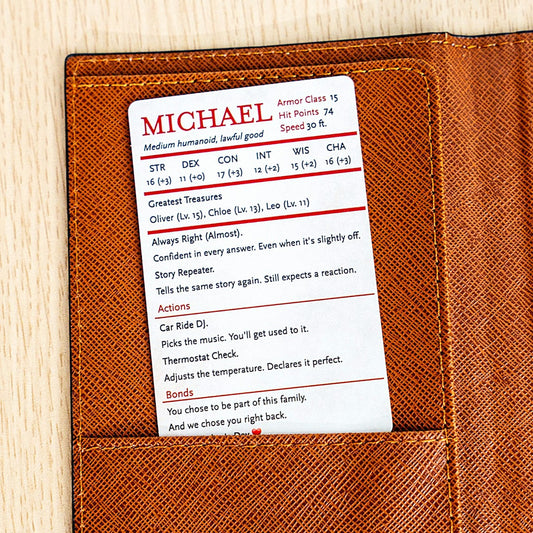 Custom Dad Stat Block - Personalized RPG Gift