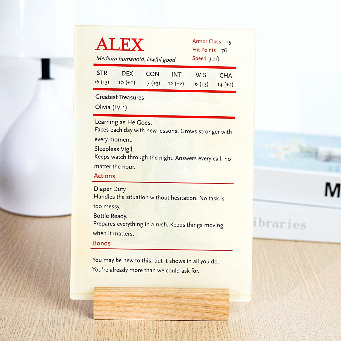 Custom Dad Stat Block - Personalized RPG Gift