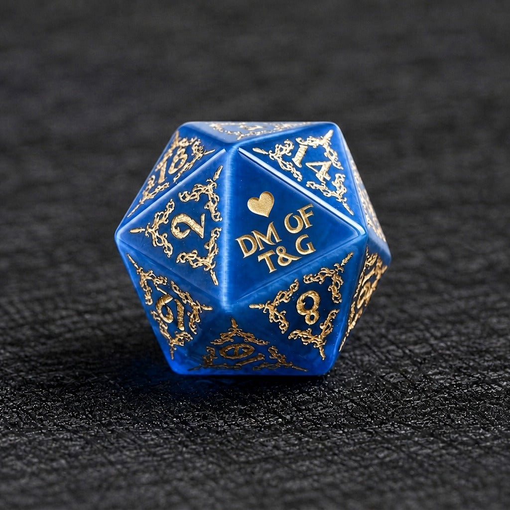 Custom Father's Day D20 Dice – Personalized RPG Gift