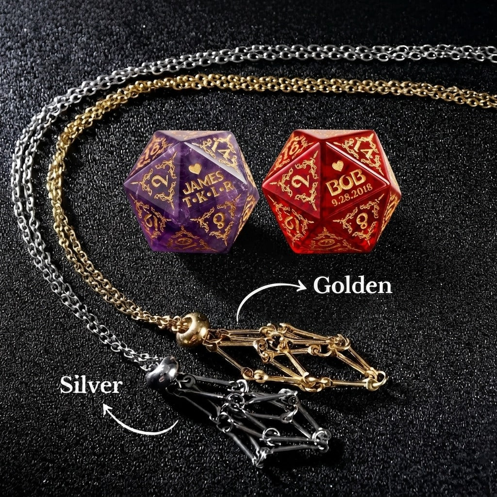 Custom Father's Day D20 Dice – Personalized RPG Gift