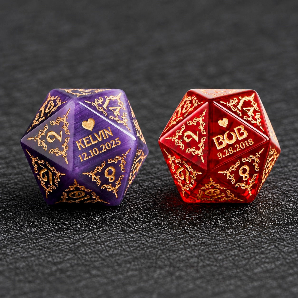 Custom Dad’s Party Set D20 Dice – Personalized Father’s Day Gift