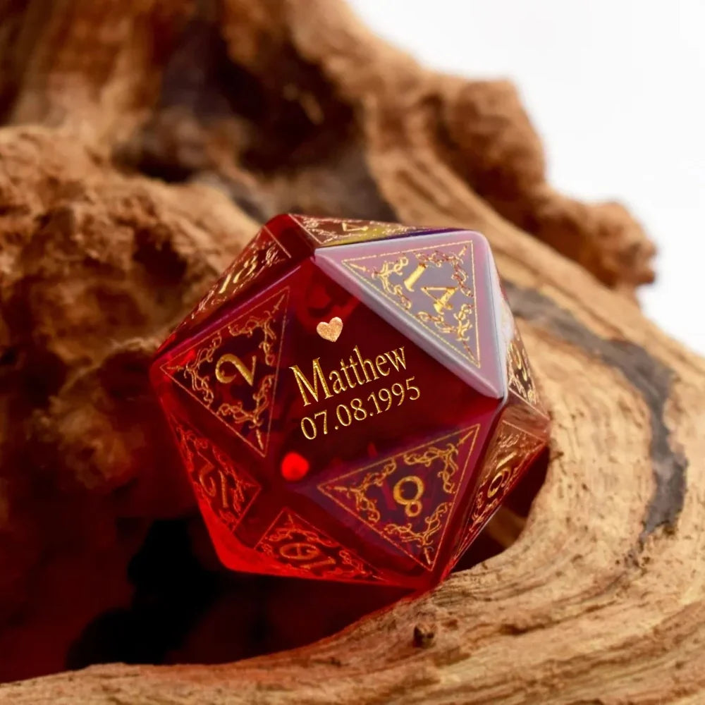 Custom Birthday D20 Dice – Personalized RPG Gift
