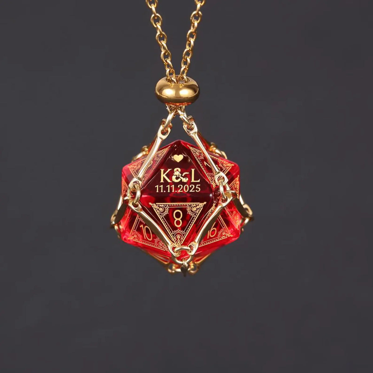 Custom Anniversary D20 Dice – Personalized RPG Gift