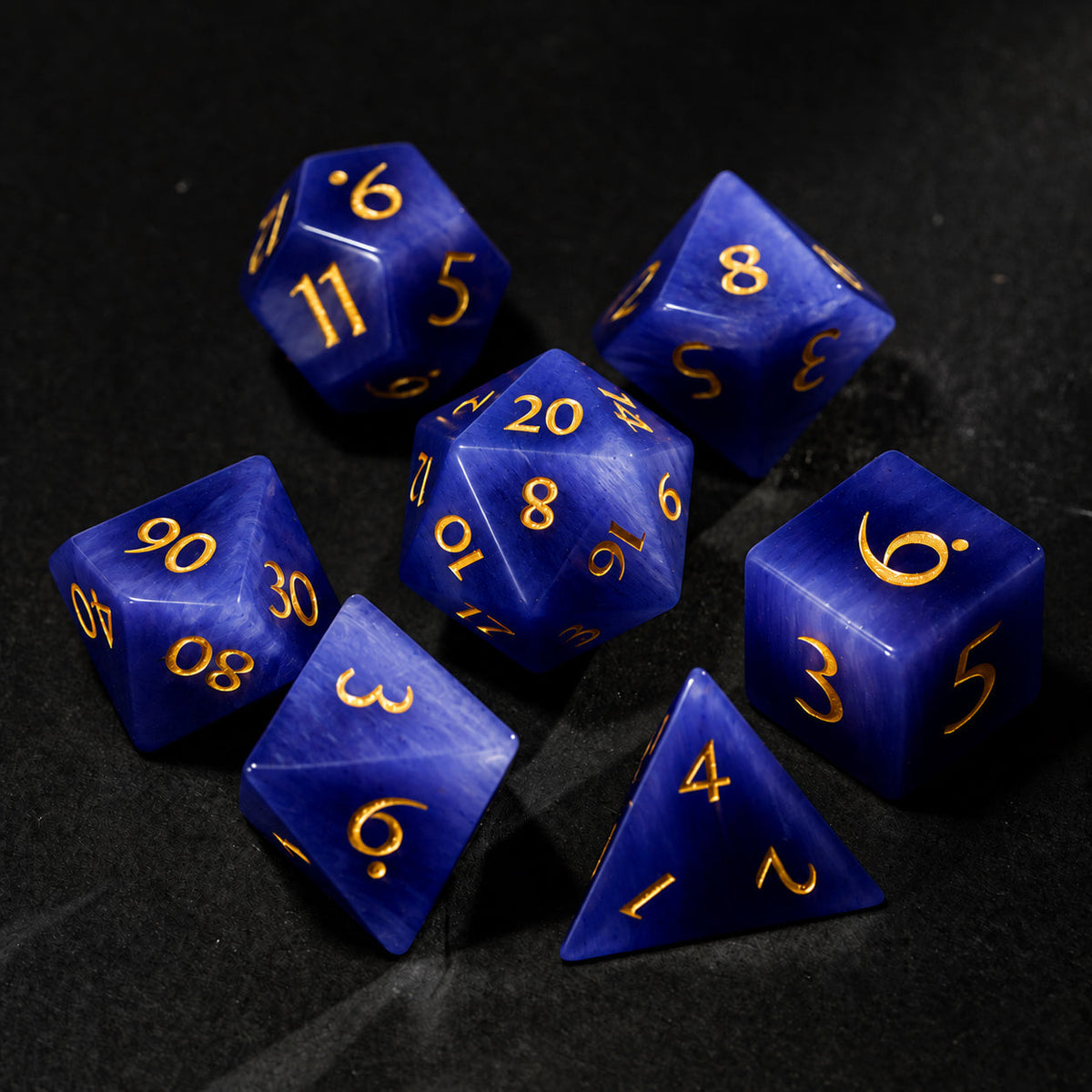 Purple cat eye - 7pc RPG Set