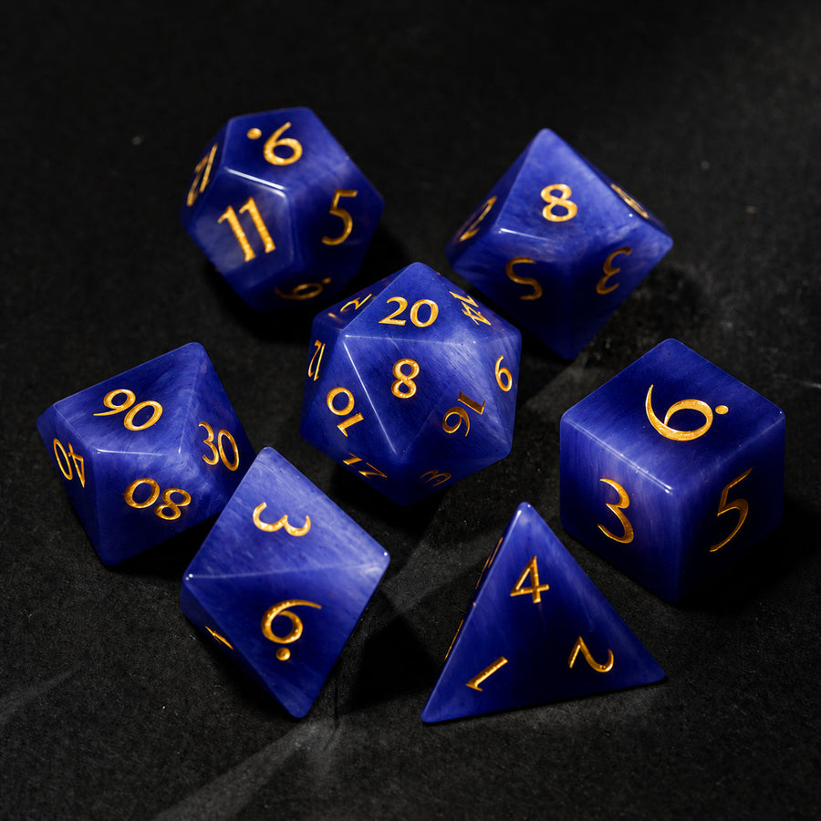 Purple cat eye - 7pc RPG Set